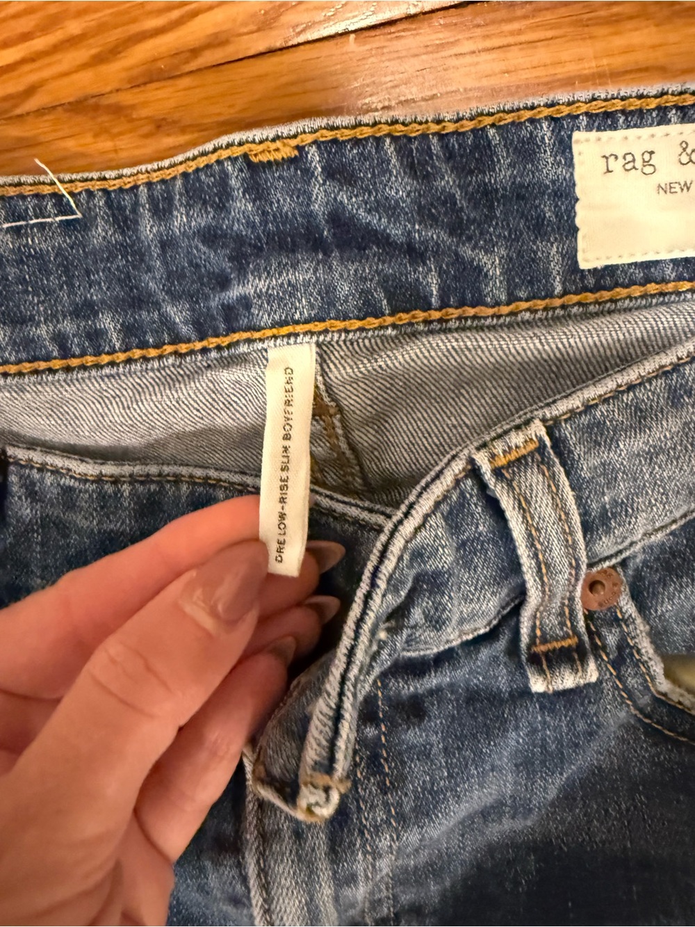 Rag and Bone Jeans low rise slim boyfriend jeans - Picture 3 of 5